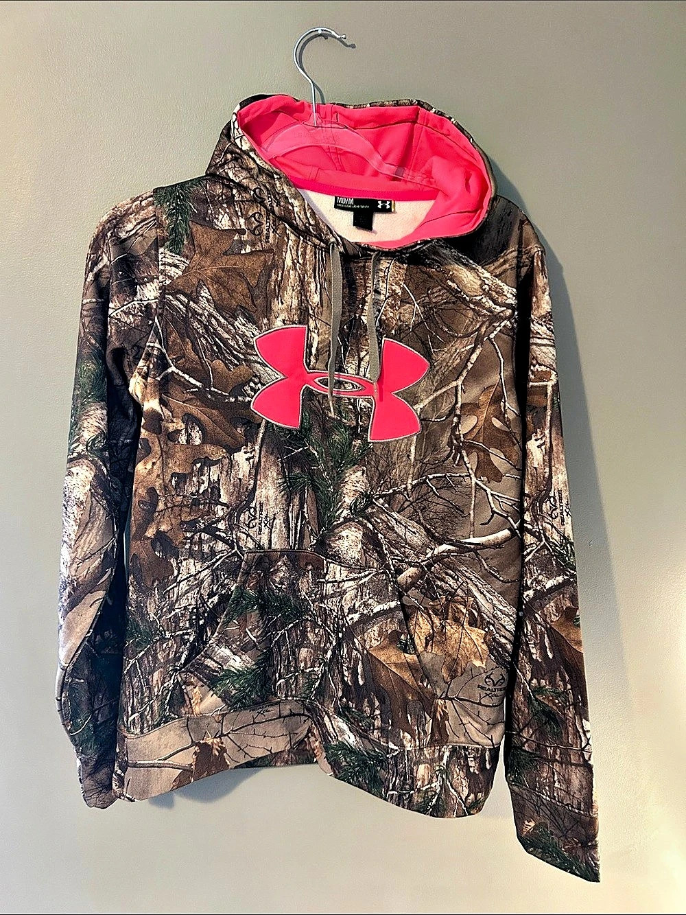 Under Armour Realtree Camo Hoodie with Pink Logo Women's Hoodie Pink & Brown
